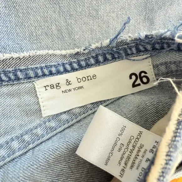 Rag & Bone Clara Denim Midi Skirt Raw Hem - Picture 5 of 6